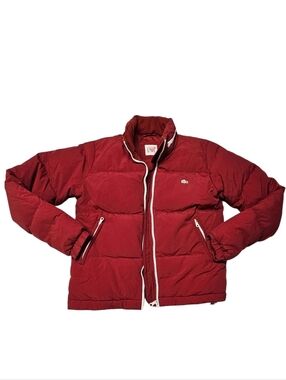 Lacoste Live Red Quilted Jacket -Outerwear Size Small